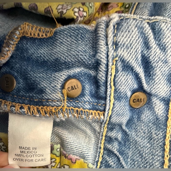 Hollister Blue Flare Jeans with Colorful Patchwork SIZE 1 - Picture 7 of 11